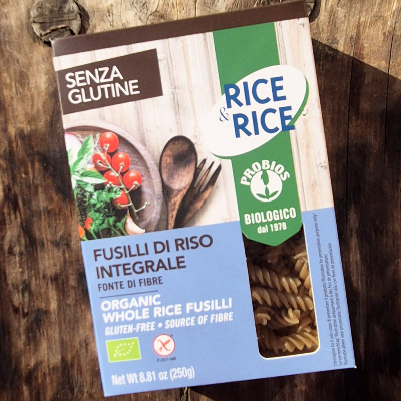 Paste fara gluten – Fusilli de orez integral 250g Probios