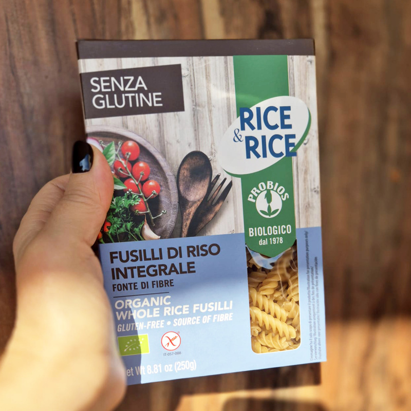 Paste fara gluten – Fusilli de orez integral 250g Probios