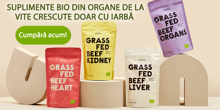 Pulberi bio din organe de vita grass fed liofilizate