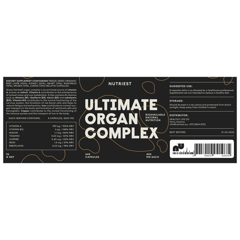 Organe de vita Grass Fed liofilizate 240cps – supliment pentru imunitate - imagine 4